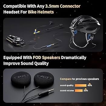Fodsports FX8 Pro Motorcycle Bluetooth Headset,10 Riders